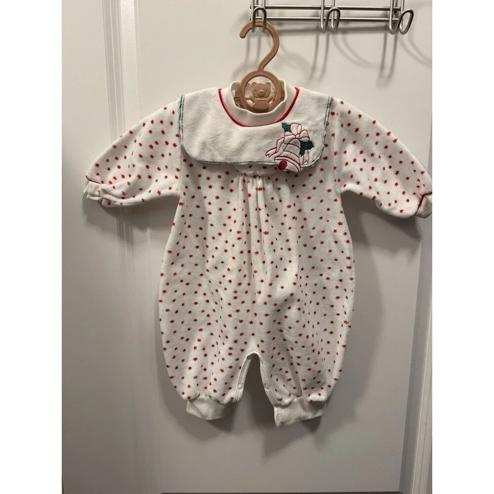 Vintage Disney Winnie The Pooh Branded Newborn Christmas Outfit